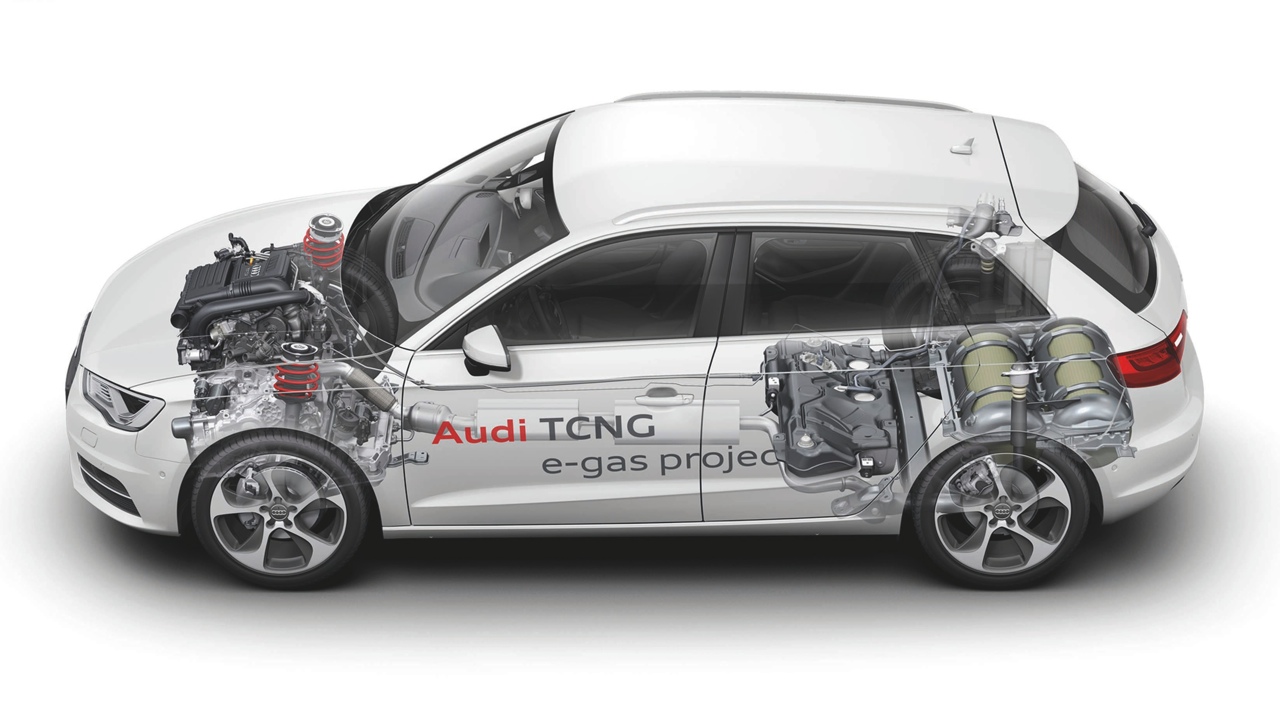 Audi A3 Sportback TCNG e-gas cutaway